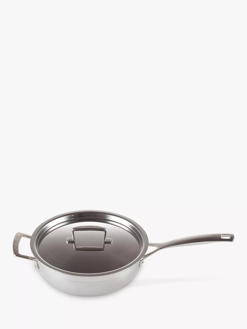 Le Creuset 3-Ply Stainless Steel Non-Stick Chef's Pan and Lid 24cm, UK version