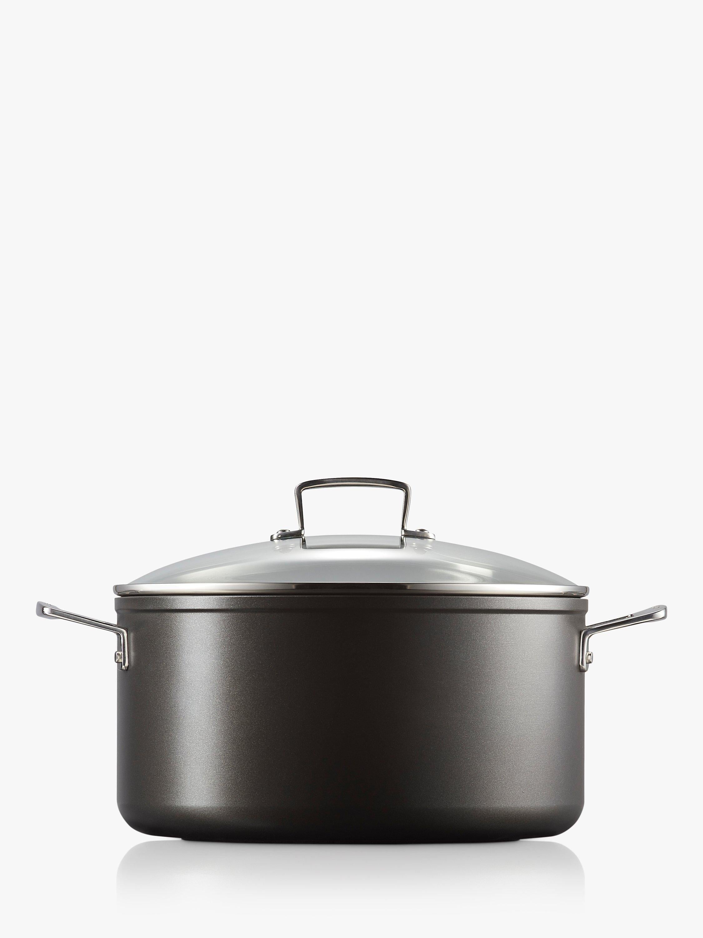 Le Creuset toughened non-stick deep casserole with glass lid 28cm, UK version