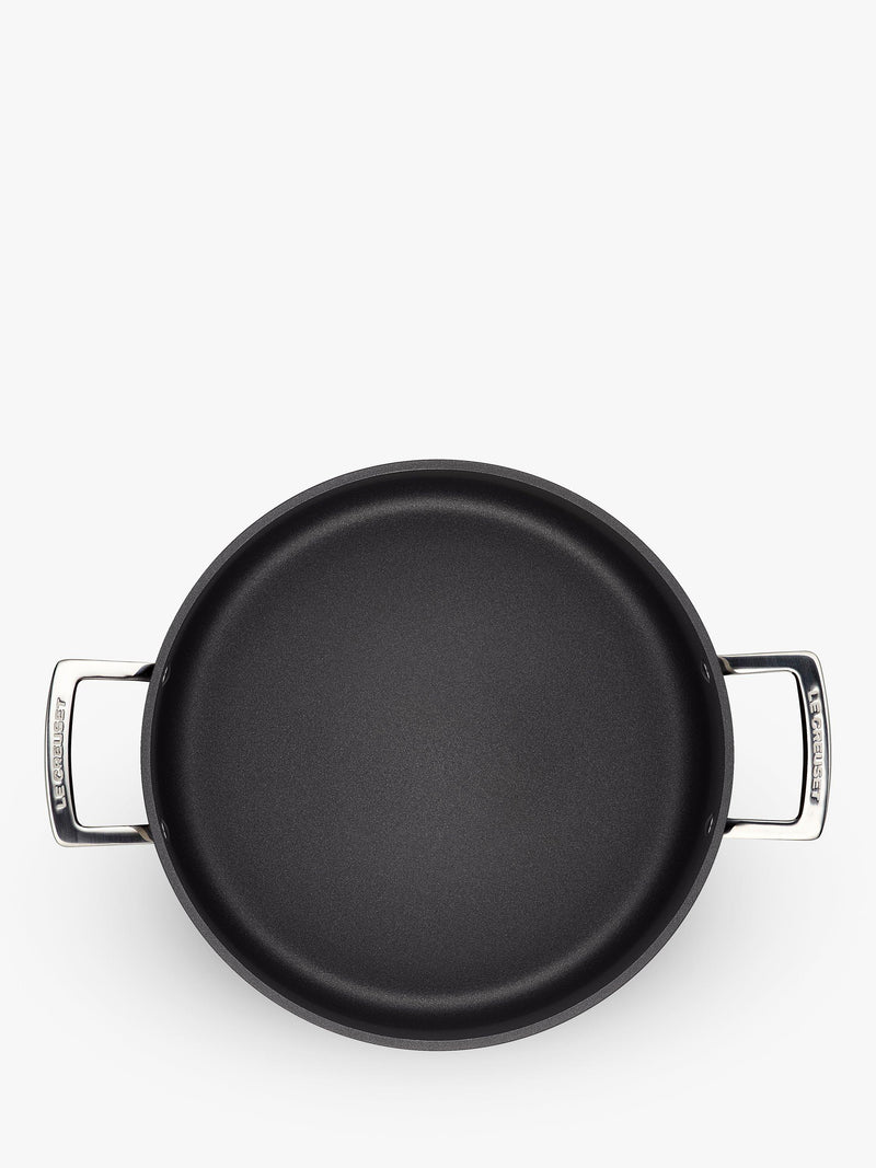 Le Creuset toughened non-stick deep casserole with glass lid 28cm, UK version