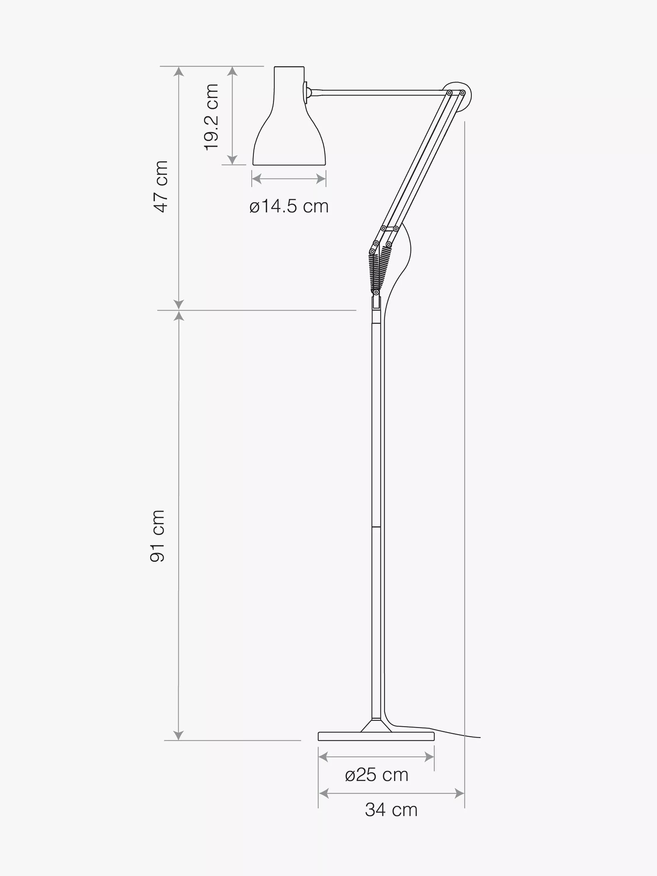 Anglepoise Paul Smith Edition 1 floor lamp 138cm, UK version
