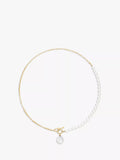 Dower & Hall keshi pearl necklace gold white (British brand)