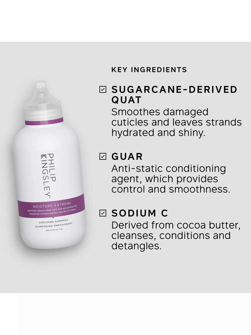 Philip Kingsley Moisture Extreme Enriching Shampoo 250ml, imported from the UK