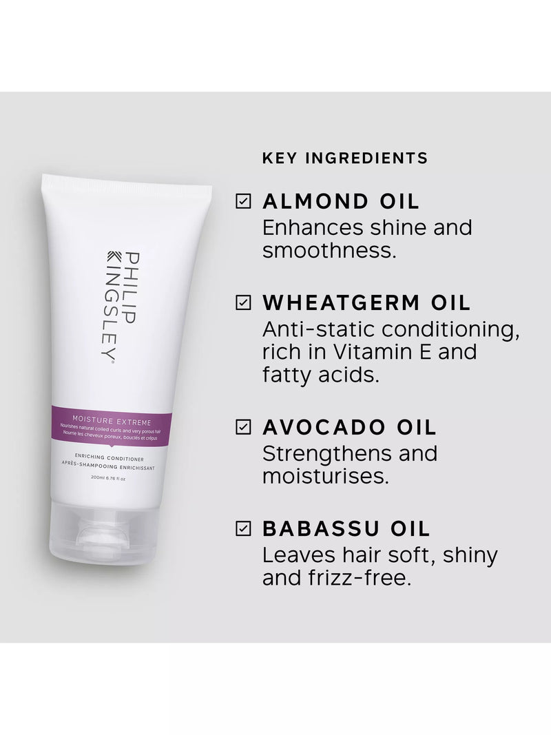 Philip Kingsley Moisture Extreme Enriching Conditioner 200ml, imported from the UK