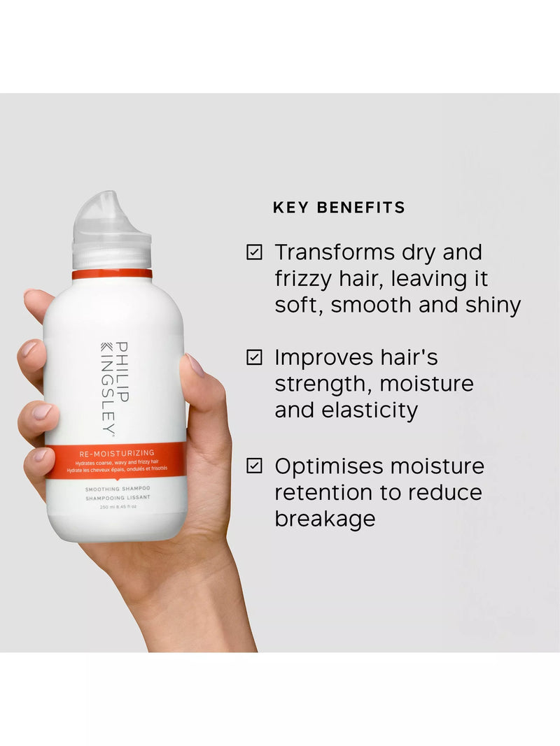 Philip Kingsley re-moisturising smoothing shampoo 250ml, imported from the UK