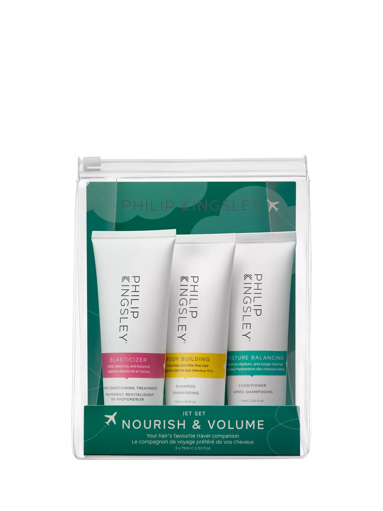 Philip Kingsley Jet Set haircare gift set 3 x 75ml - British product