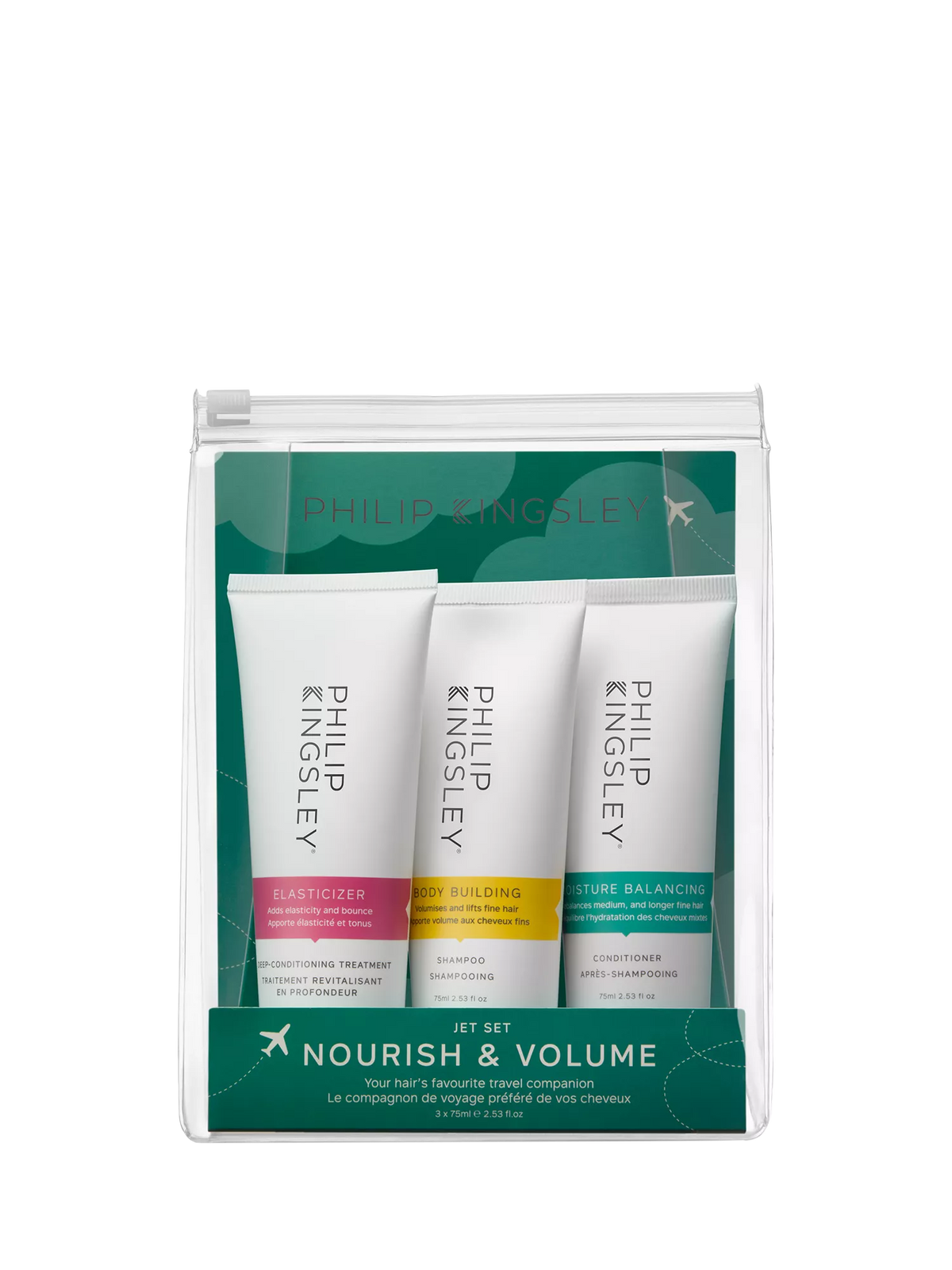 Philip Kingsley Jet Set haircare gift set 3 x 75ml - British product