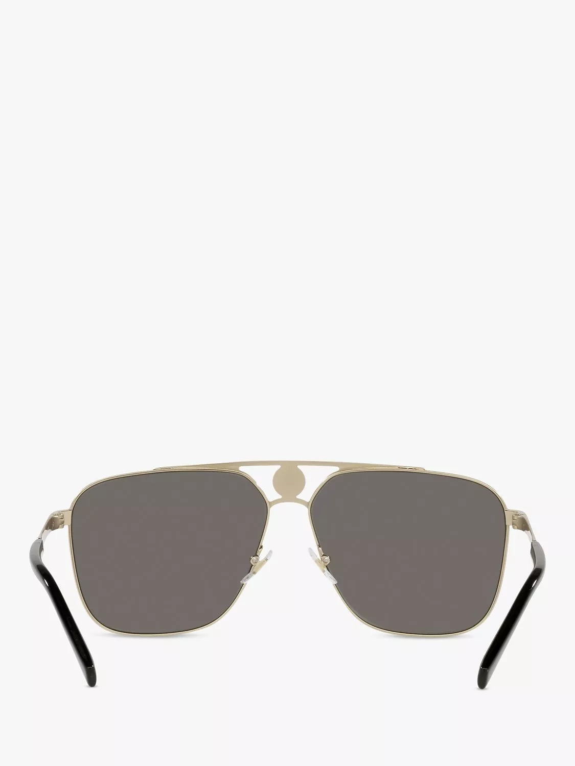 Versace rectangular sunglasses pale gold mirror grey - British product