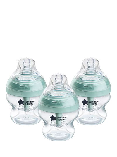 Biberones anticólicos avanzados de Tommee Tippee con tetinas similares al pecho de flujo lento, paquete de 3, 150 ml