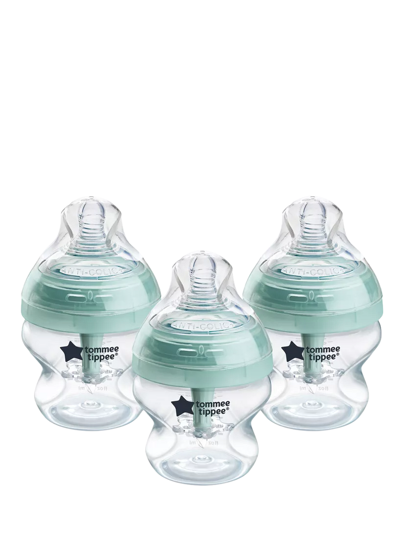 Tommee Tippee Advanced Anti-Colic Baby Bottles with Slow Flow Teats Pack of 3 150ml (British brand)