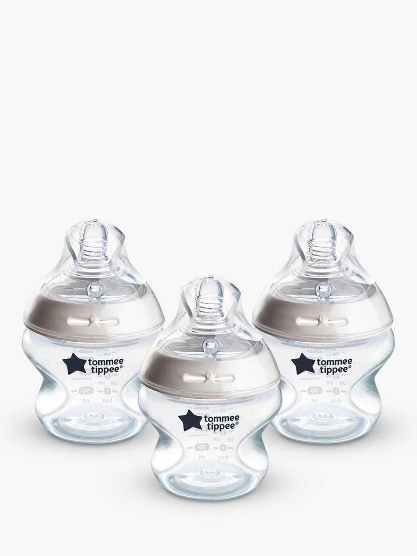 Tommee Tippee baby bottles with anti-colic teats, pack of 3, 150ml (British brand)