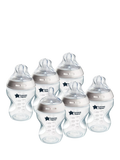 Tommee Tippee anti-colic baby bottle with slow flow teats, pack of 6, 260ml (British brand)