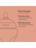 Tommee Tippee anti-colic baby bottle with slow flow teats, pack of 6, 260ml (British brand)