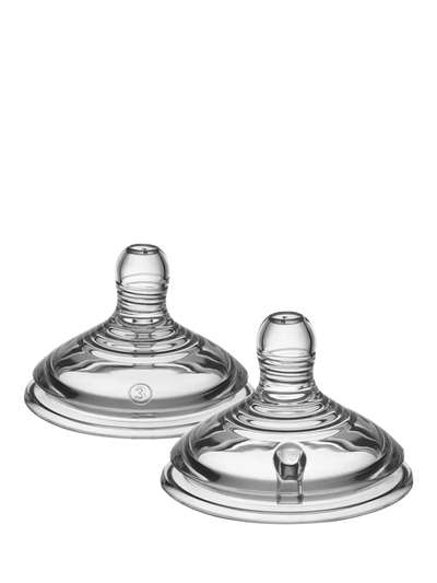 Anti-Colic Fast Flow Silicone Baby Bottle Teats, Pack of 2