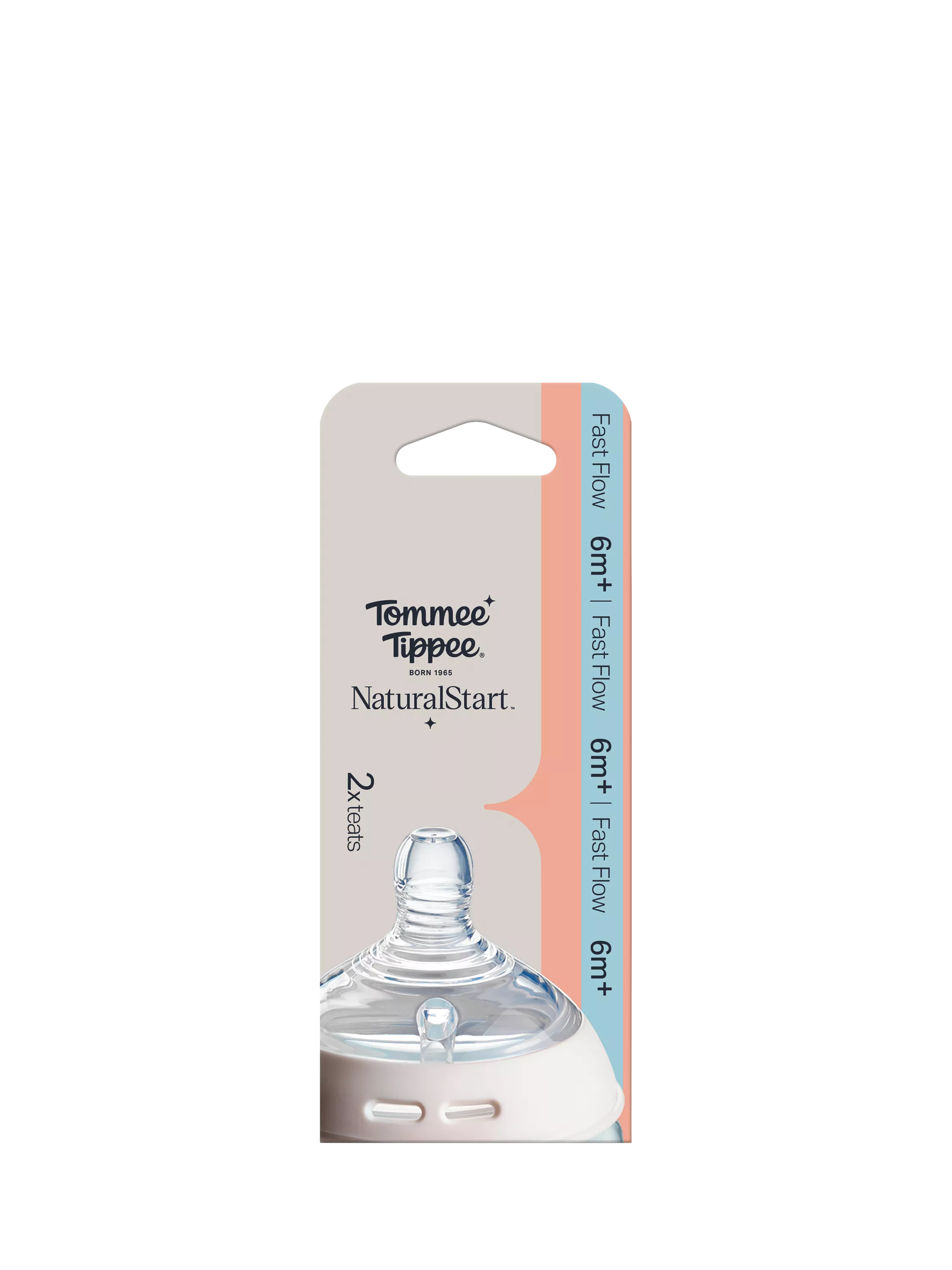Tommee Tippee anti-colic fast flow silicone baby bottle teats pack of 2 (British brand)