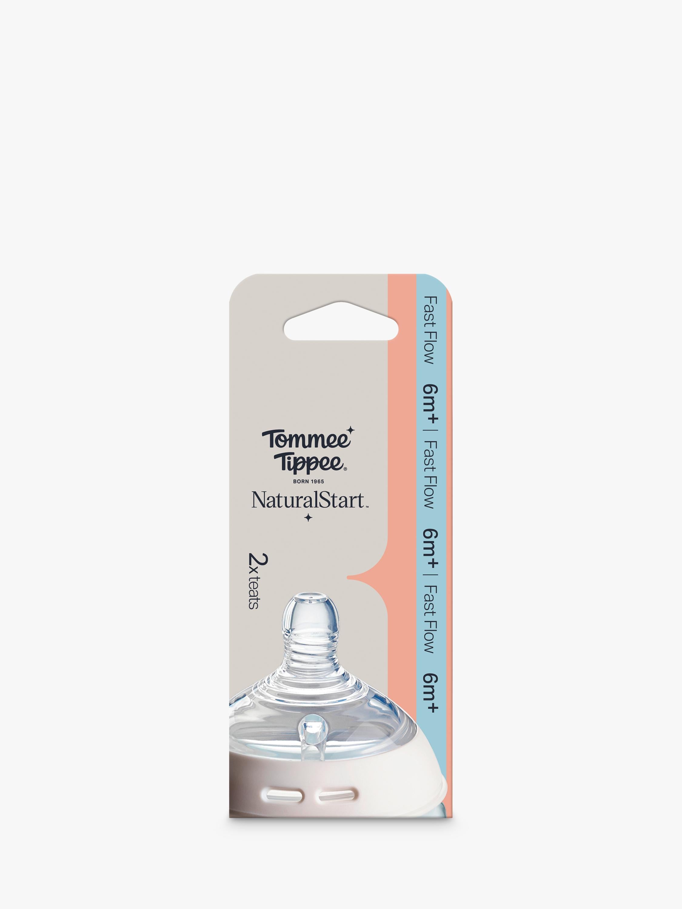 Tommee Tippee anti-colic fast flow silicone baby bottle teats pack of 2 (British brand)