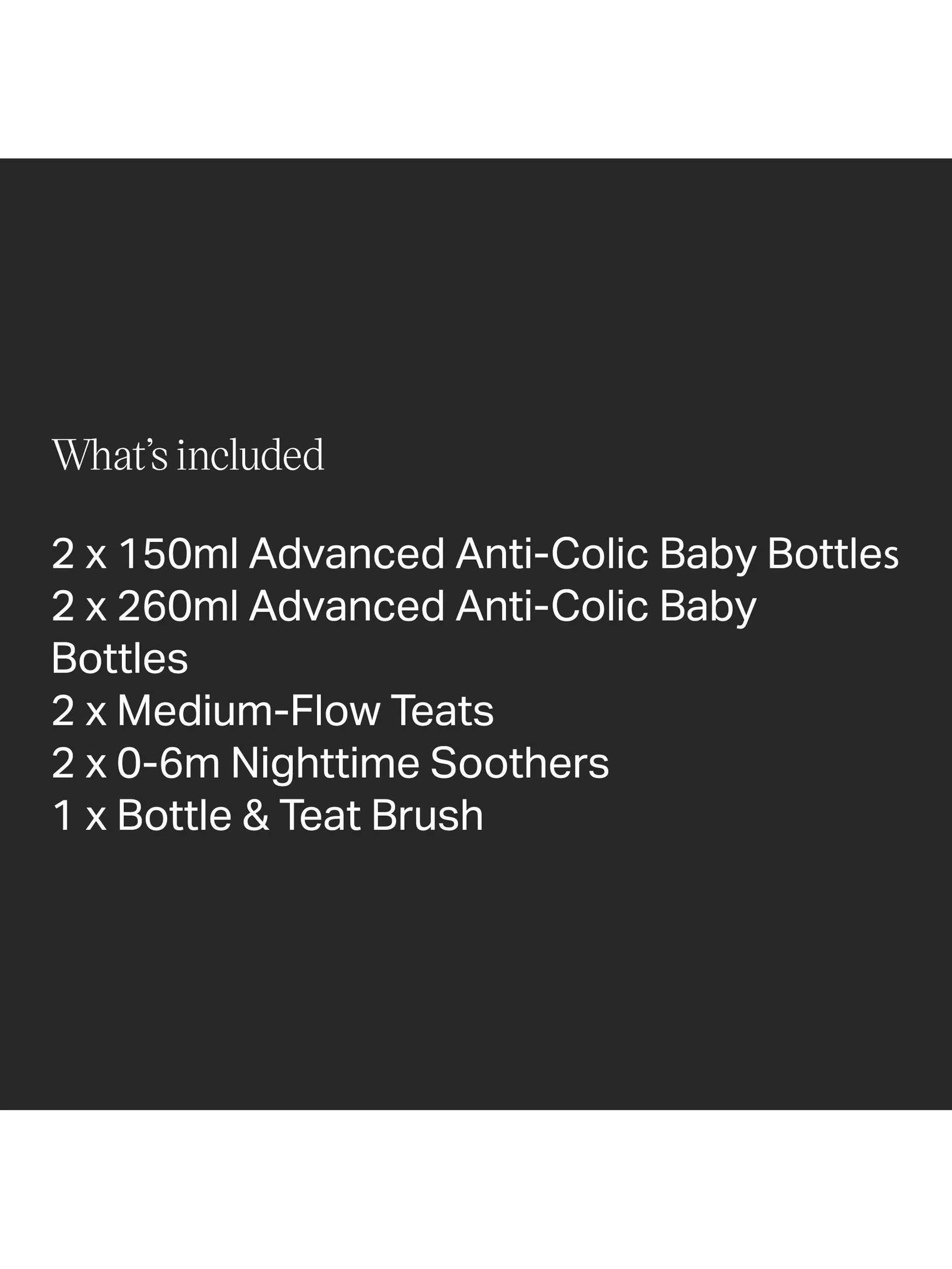 Tommee Tippee Advanced Anti-Colic Baby Bottle Newborn Starter Kit (British brand)