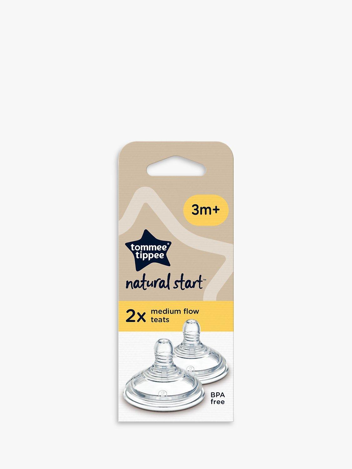Tommee Tippee medium flow baby bottle teats pack of 2 (British brand)