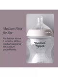 Tommee Tippee medium flow baby bottle teats pack of 2 (British brand)