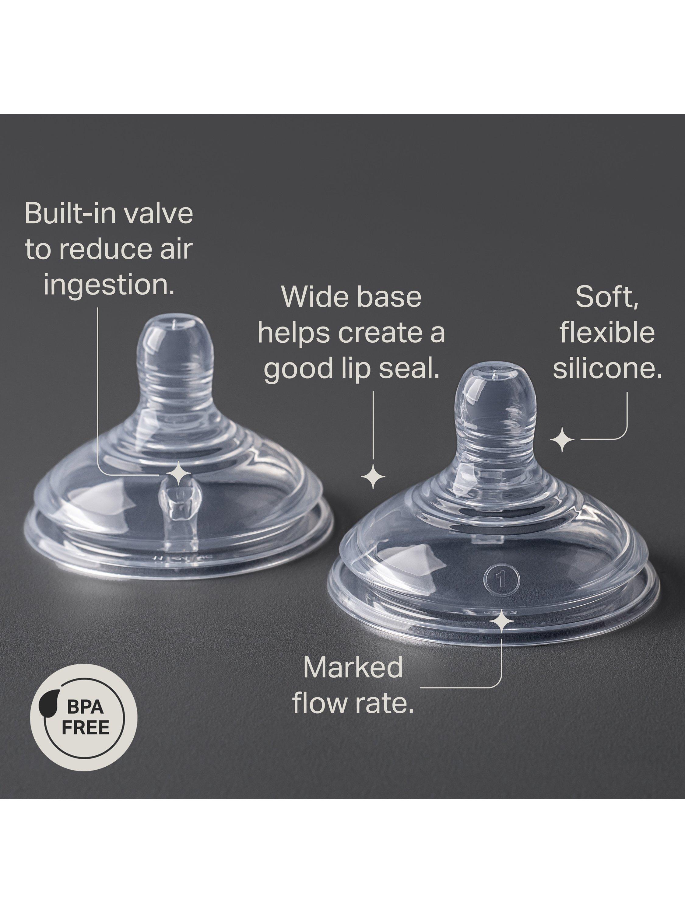 Tommee Tippee medium flow baby bottle teats pack of 2 (British brand)