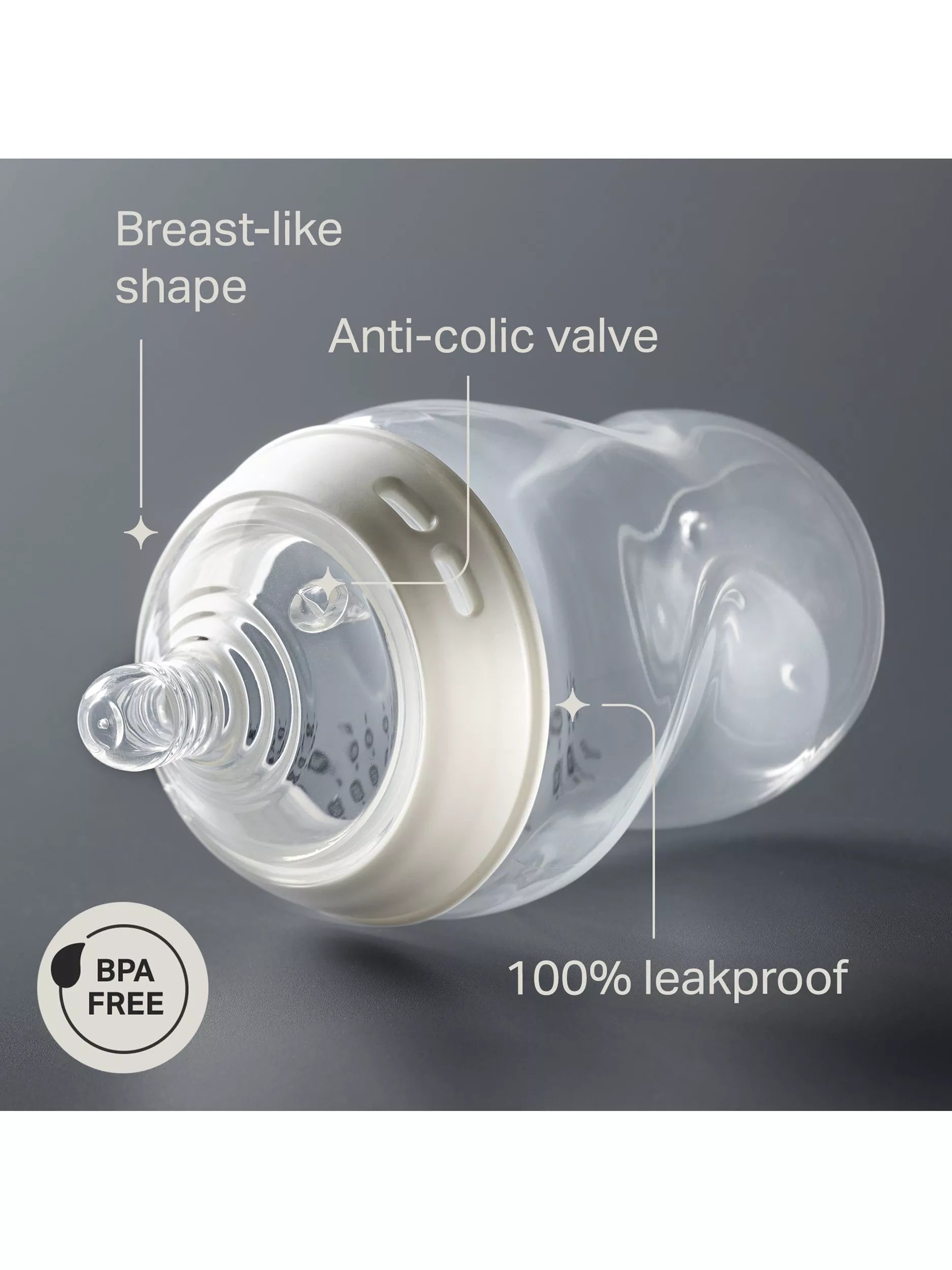 Tommee Tippee Natural Start baby bottle kit Muted with 150ml and 260ml bottles (British brand)