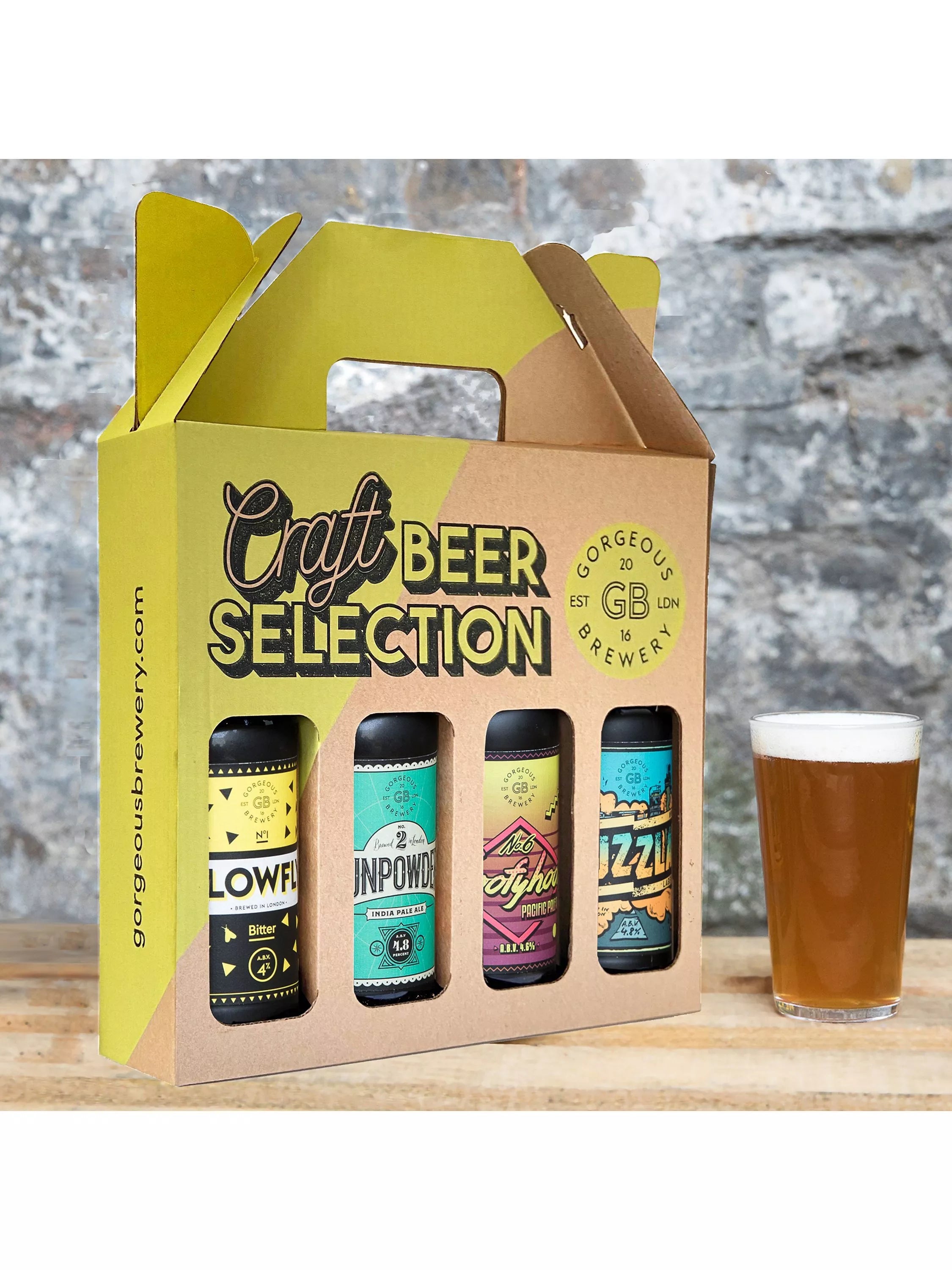 Gorgeous Brewery craft beer selection variety pack 4 x 330ml bottles, UK version