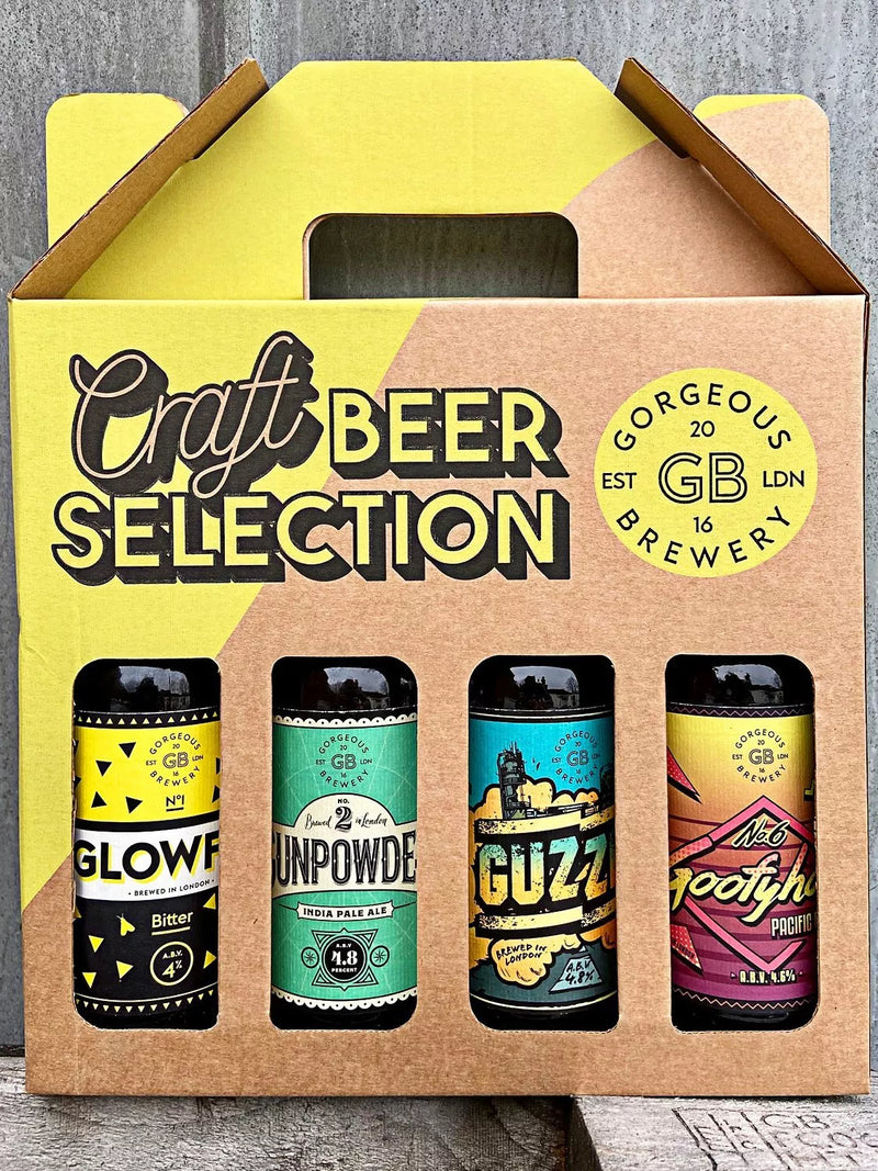 Gorgeous Brewery craft beer selection variety pack 4 x 330ml bottles, UK version