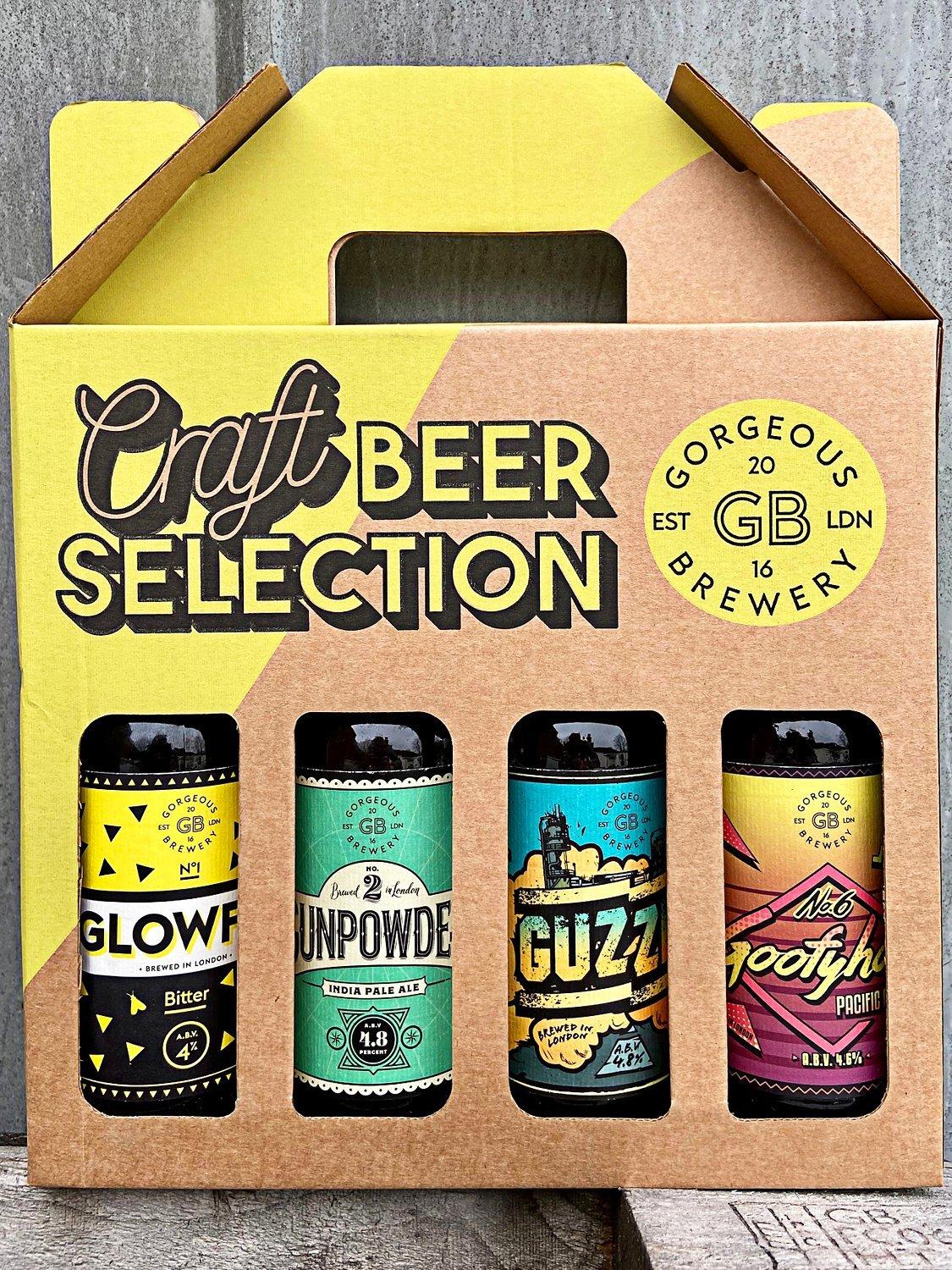 Gorgeous Brewery craft beer selection variety pack 4 x 330ml bottles, UK version
