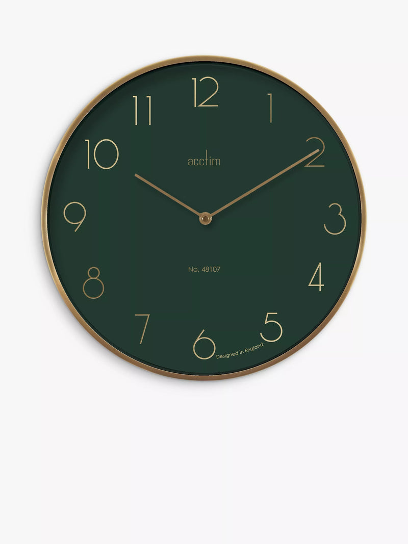 Acctim Madison wall clock Urban Jungle/Gold 35cm - British product
