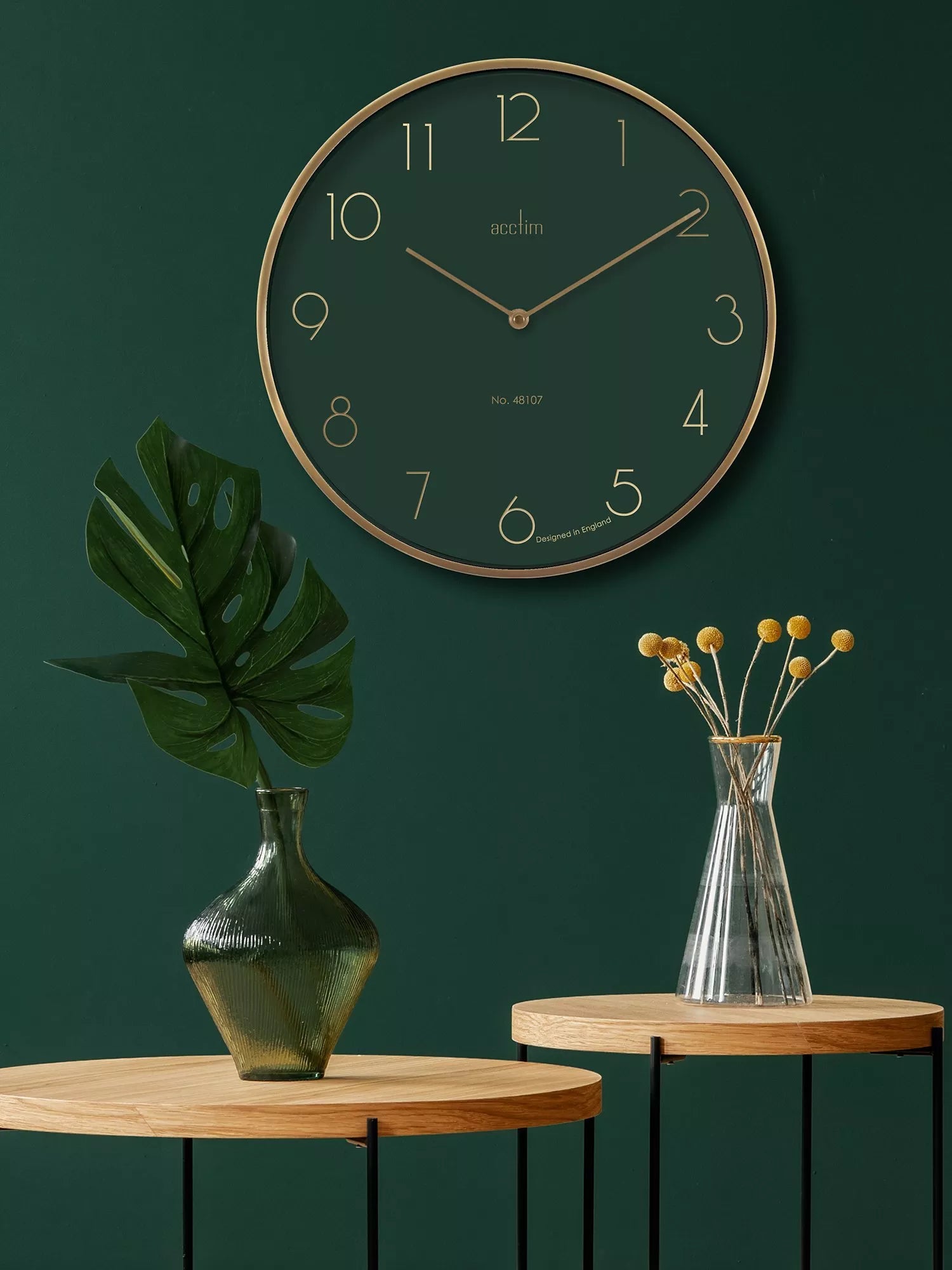 Acctim Madison wall clock Urban Jungle/Gold 35cm - British product