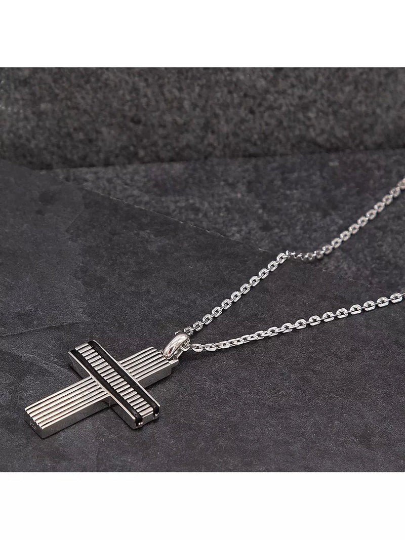 Hoxton London cross pendant necklace silver - British product