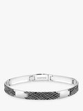Hoxton London oxidised bar link bracelet sterling silver (British brand)