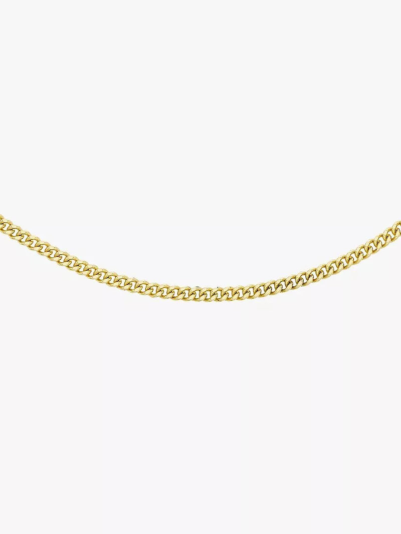 IBB 9ct gold diamond cut curb chain 51cm (British brand)