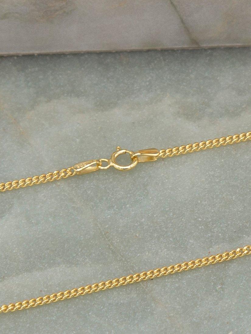 IBB 9ct gold diamond cut curb chain 51cm (British brand)
