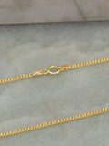 IBB 9ct gold diamond cut curb chain 51cm (British brand)