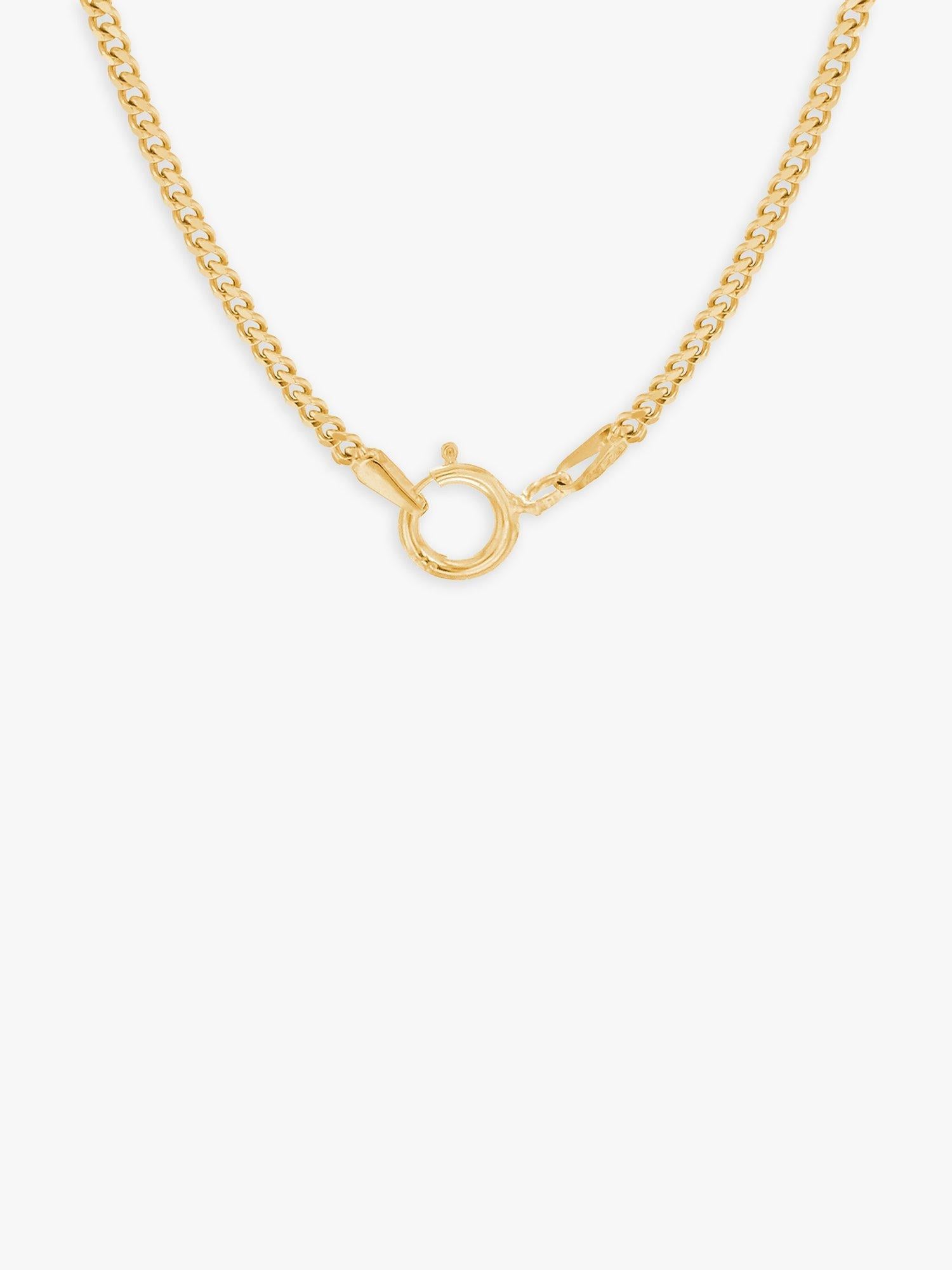 IBB 9ct gold diamond cut curb chain 51cm (British brand)