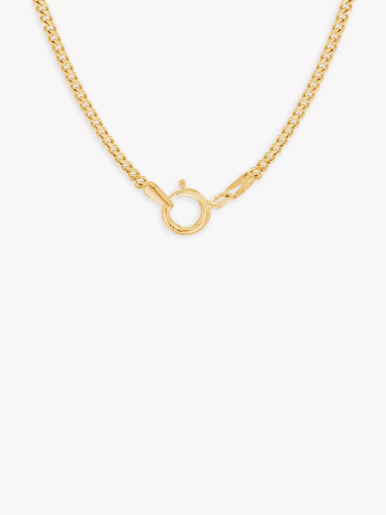 IBB 9ct gold diamond cut curb chain 51cm (British brand)