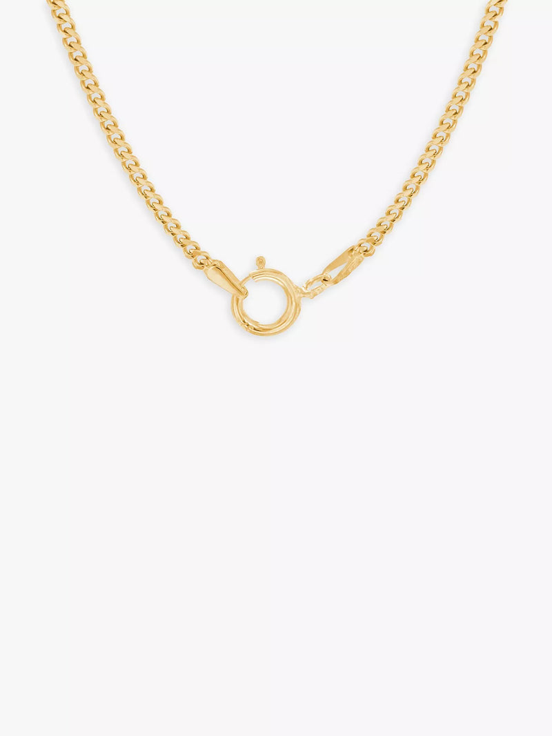 IBB 9ct gold diamond cut curb chain 51cm (British brand)