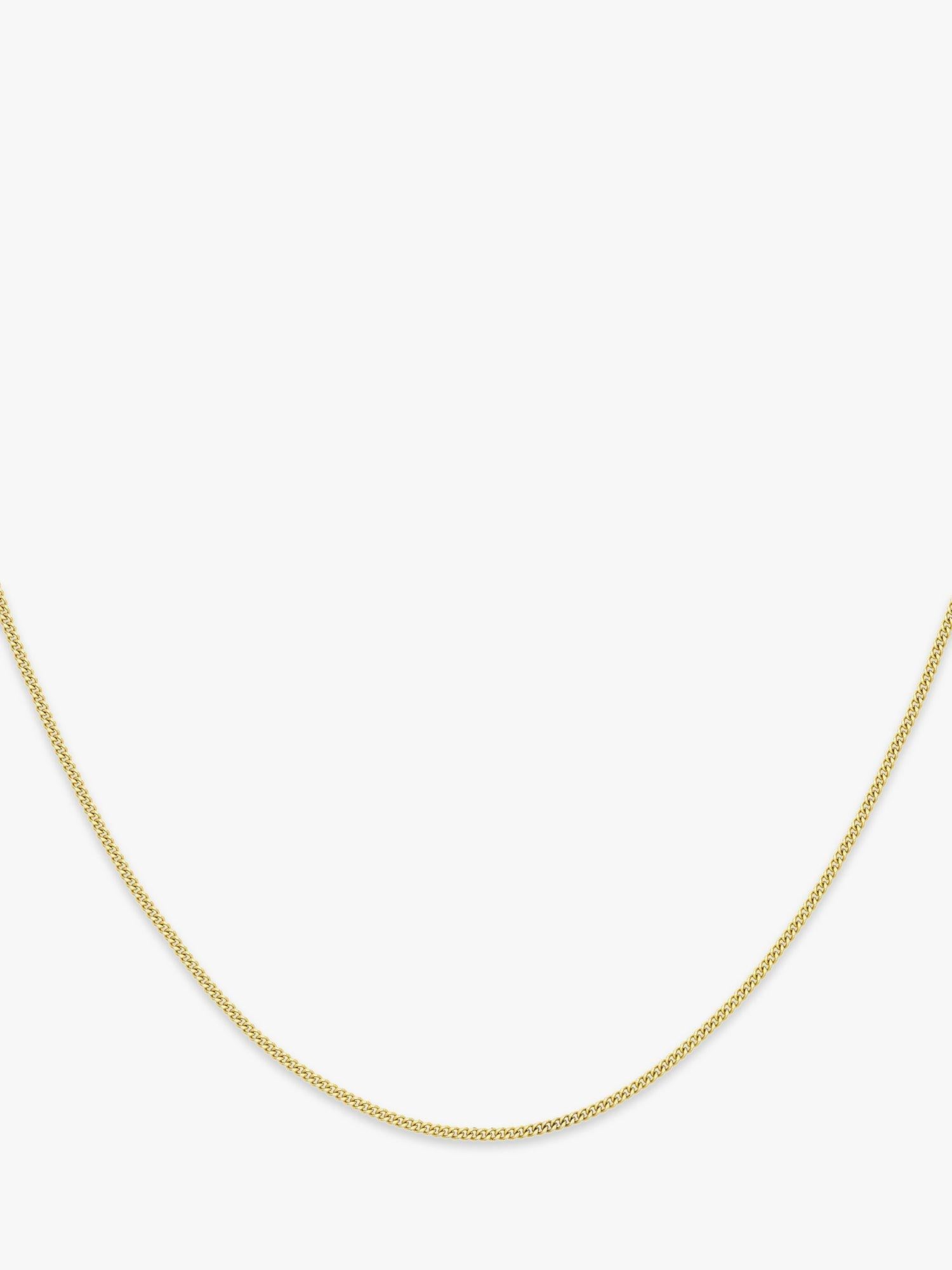 IBB 9ct gold diamond cut curb chain 51cm (British brand)