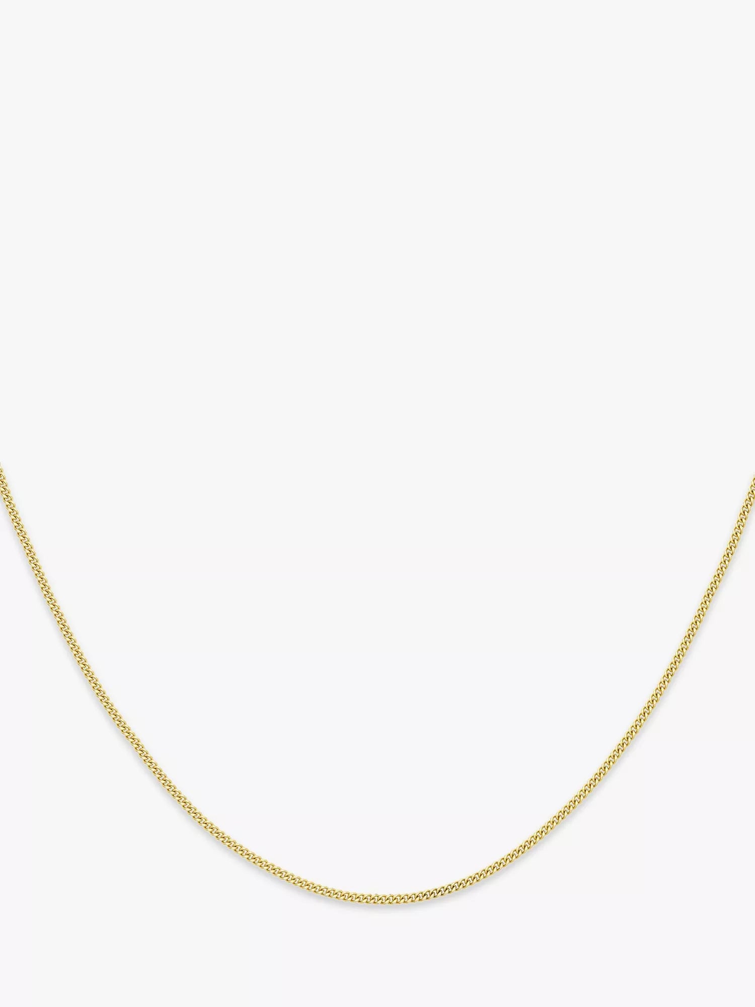 IBB 9ct gold diamond cut curb chain 51cm (British brand)