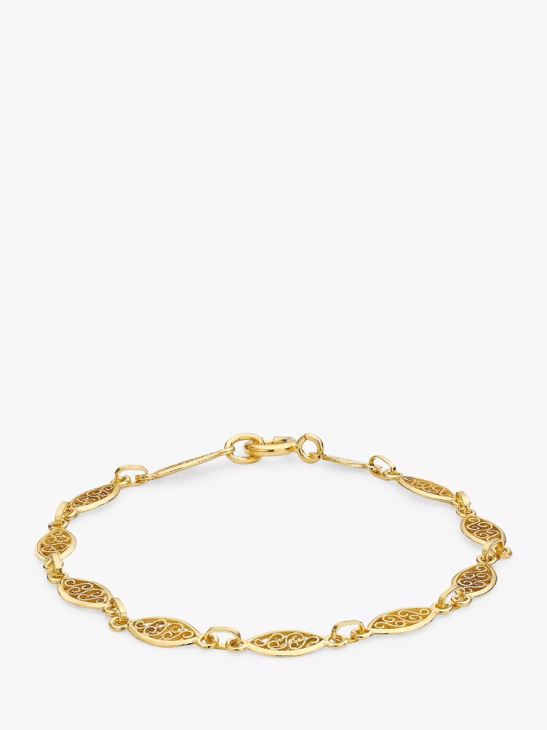 IBB filigree oval chain bracelet 18cm, UK version