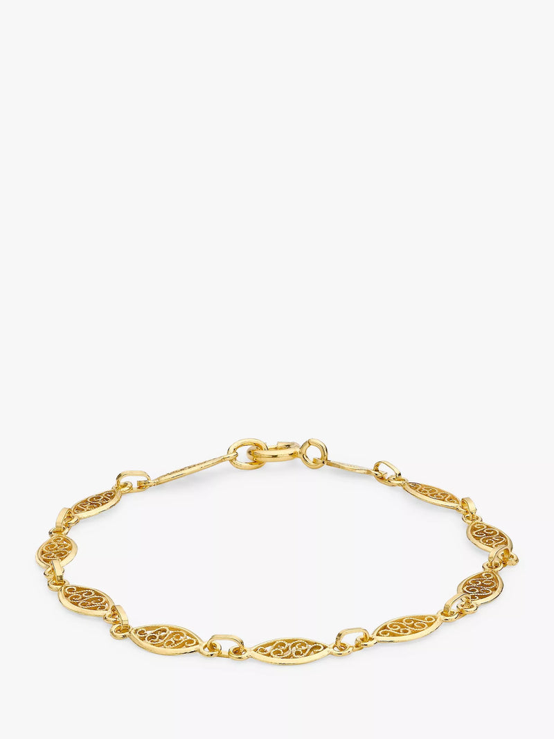 IBB filigree oval chain bracelet 18cm, UK version
