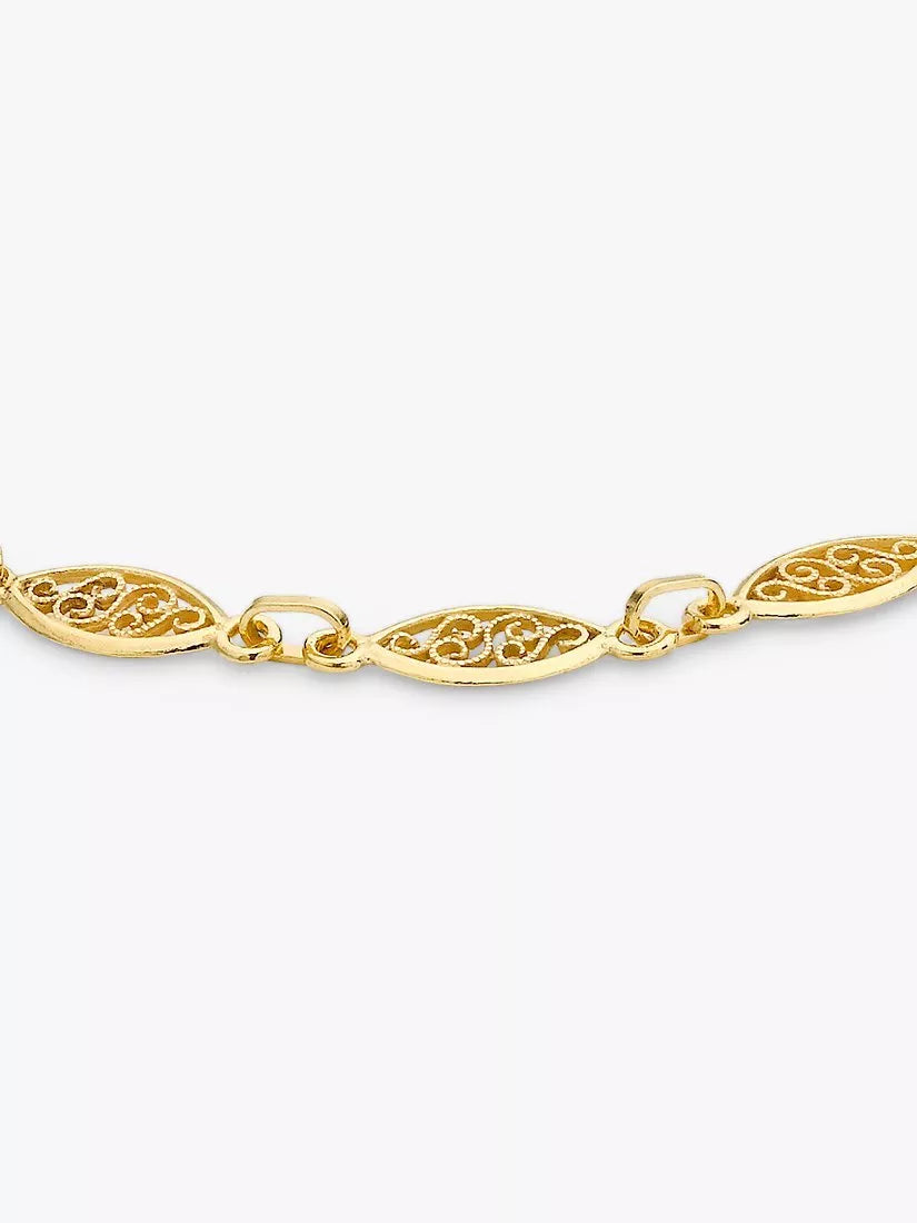 IBB filigree oval chain bracelet 18cm, UK version