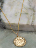 IBB 9ct gold St Christopher pendant necklace 51cm chain (British brand)