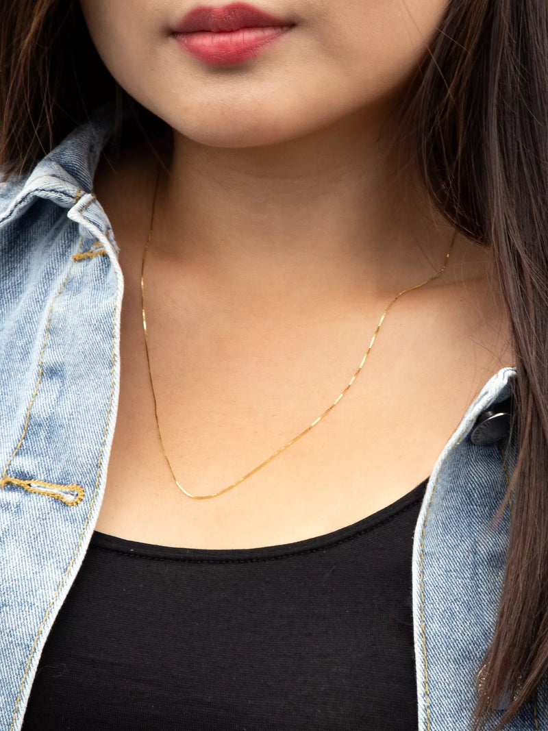 IBB 18ct gold heart slide necklace 56cm chain, imported from the UK