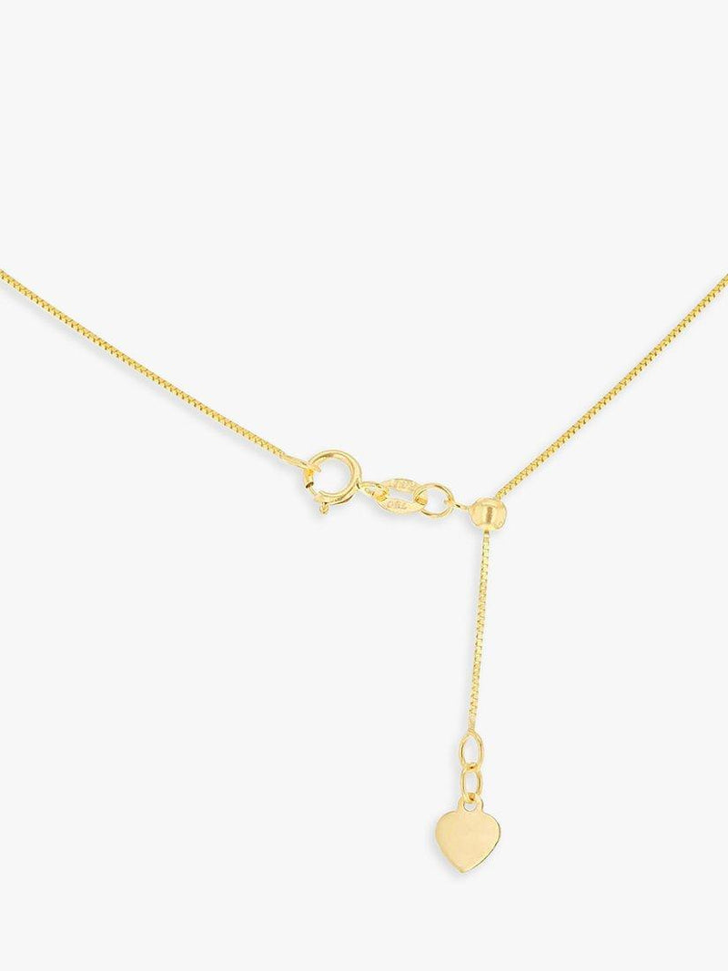 IBB 18ct gold heart slide necklace 56cm chain, imported from the UK