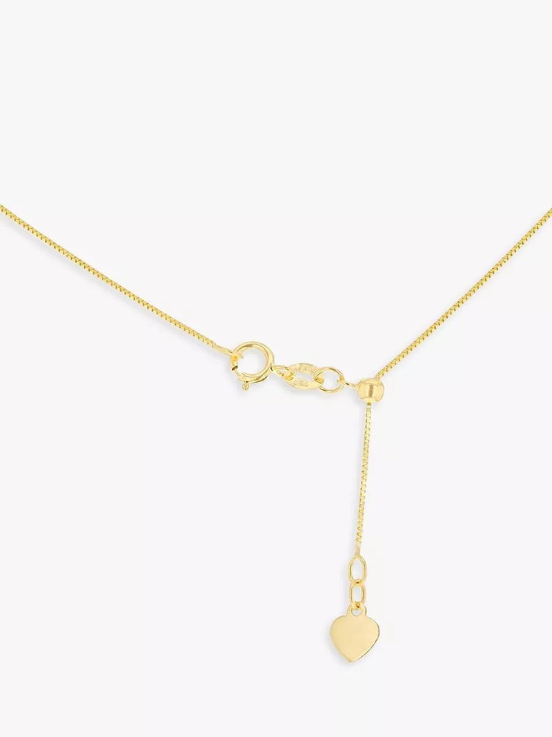 IBB 18ct gold heart slide necklace 56cm chain, imported from the UK