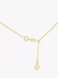IBB 18ct gold heart slide necklace 56cm chain, imported from the UK