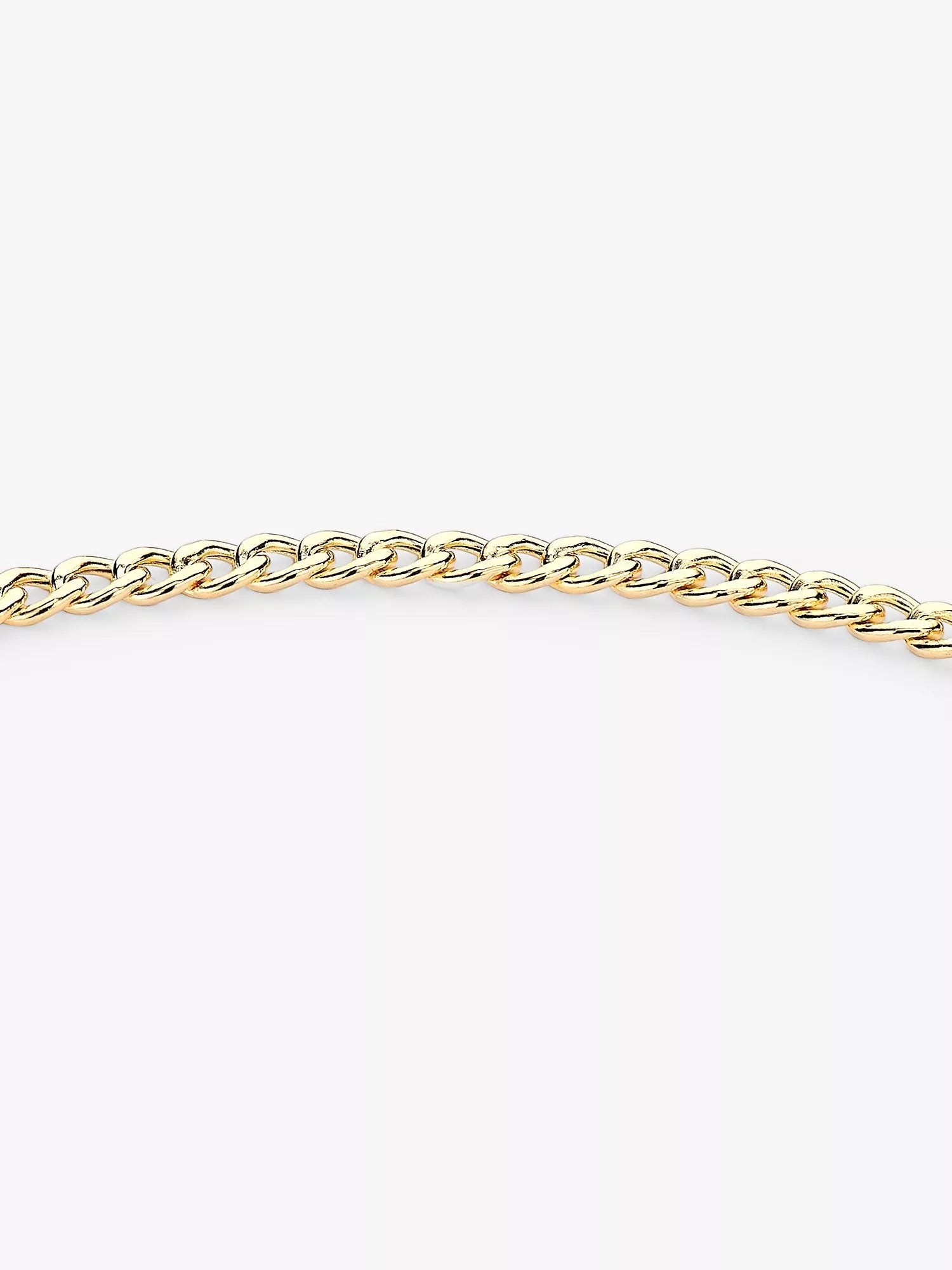 IBB 9ct gold hollow T-bar curb chain bracelet 19cm, UK version