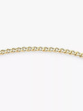 IBB 9ct gold hollow T-bar curb chain bracelet 19cm, UK version