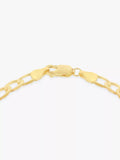 IBB 9ct gold diamond cut curb chain bracelet (British brand)